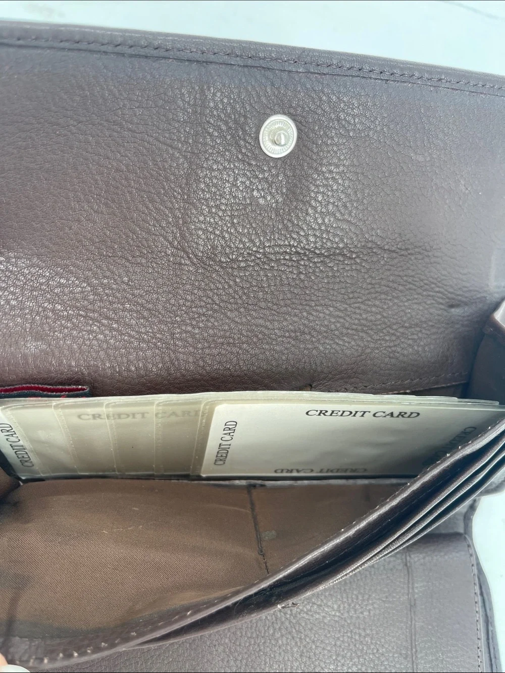 Paul & Taylor Brown Vintage Leather Wallet with Checkbook Cover